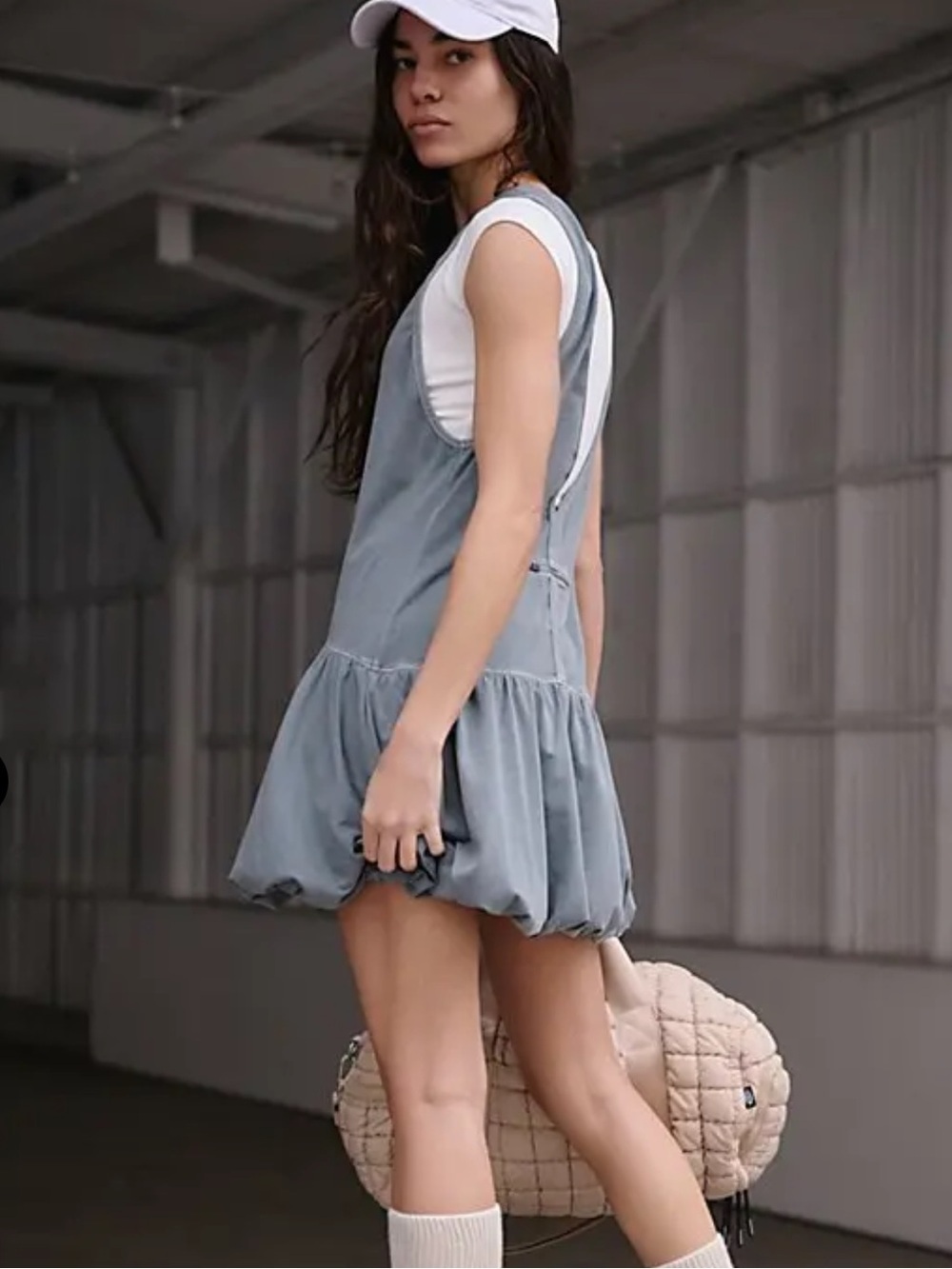 FREE PEOPLE MOVEMENT HOT SHOT BUBBLE SET in Denim Blue women’s Medium NWT - Picture 7 of 12
